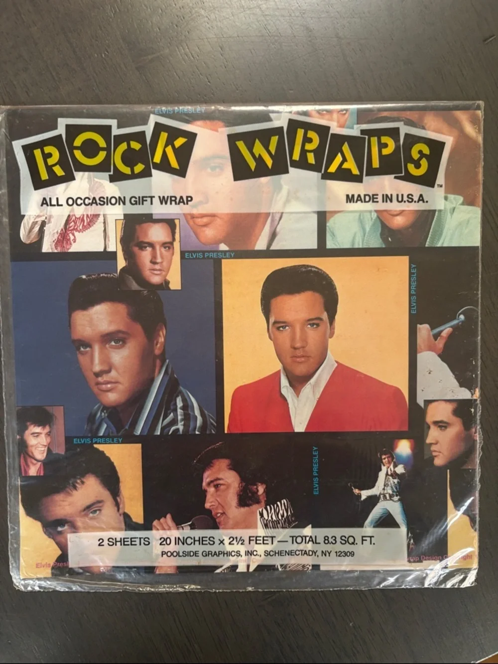 Elvis Presley memorabilia - Wrapping Paper Gift Wrap NWT. RARE! Rock 'N' Roll